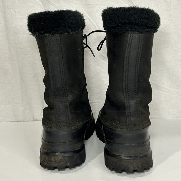 Sorel Kaufman Crusader Winter Boots men Size 7 Blk leather waterproof Duck Boots - Picture 5 of 8